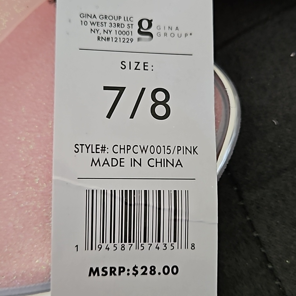 Chatties Women Light Pink Glitter Slide Sandals White Soles ManMade Size 7/8 M - Picture 6 of 8